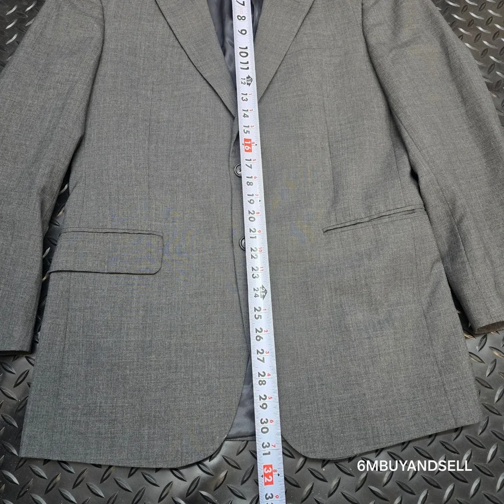 Jos. A. Bank Mens‎ Grey 100% Wool 2-Button Blazer Sport Coat Jacket 39R